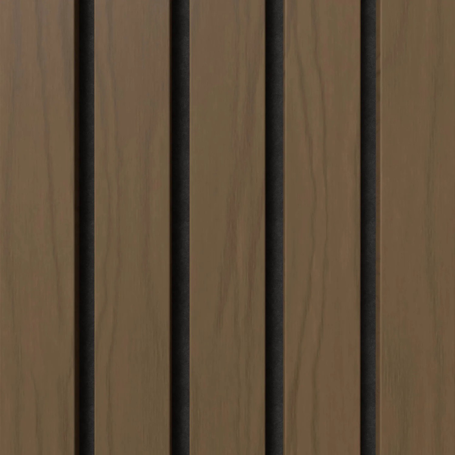 Akustikpaneel Lux Walnuss mit schwarzem Filz, 30x240cm (2 Stk.). Holzpaneel zur Schallabsorption.