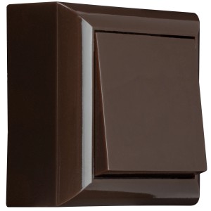 REV Ritter A/W-Schalter PlanoLuxe in Braun, Aufputz-Schalter für Lichtsteuerung.