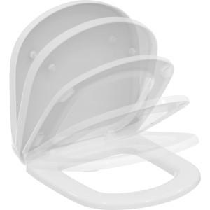 Ideal Standard Eurovit Plus WC-Sitz mit Softclosing für Kompakt-WC, Weiß.