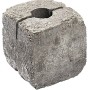 Premac Granublok Halbstein Muschelkalk, Mauerstein für Einfassungen und Mauersysteme.