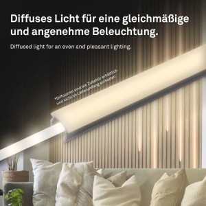 Briloner LED Band Pimp your Panel Starter-Set Warmweiße Lichtfarbe  2,6 m