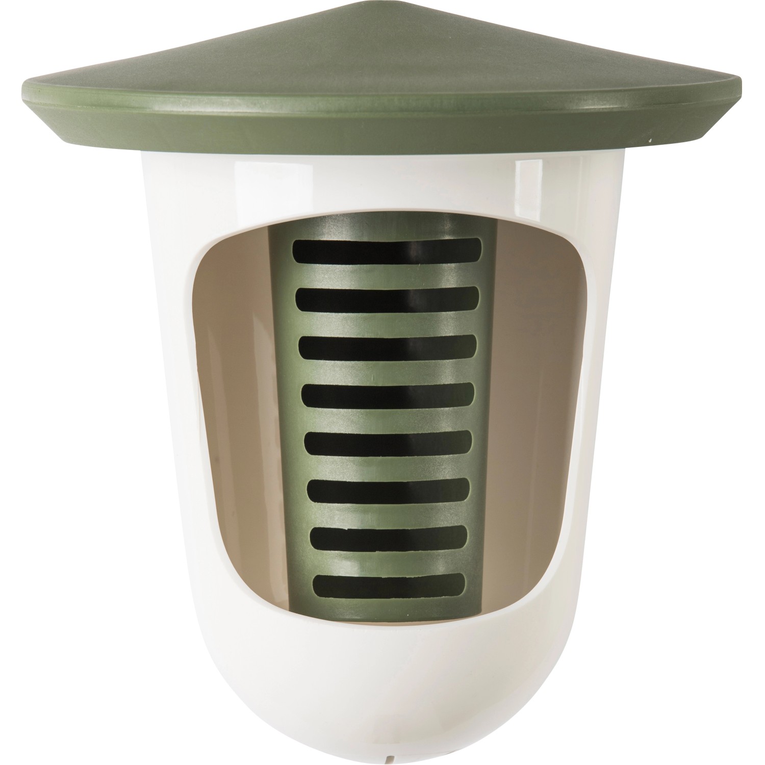 SingingFriend Vogelfutter-Spender Multi Feedr, grün-weiß. Vogelhaus für verschiedene Futtersorten.