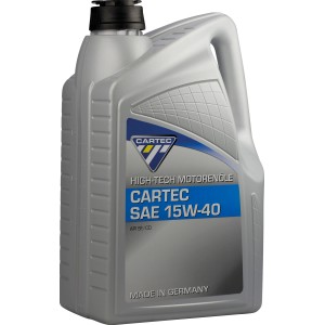 Cartec Mehrbereichs-Motorenöl 15W-40 im 5 l Kanister für Benzin- und Dieselmotoren.