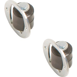 Kohlenkastenrolle Ø 13mm, Möbelrolle mit verzinktem Stahlblech und Kunststoffrad.