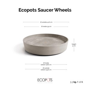 Ecopots Untersetzer Amsterdam Rollen Taupe 41,6 cm x 9 cm