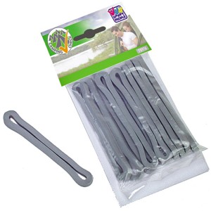 Graue Zeltabspannringe aus Gummi, 10 Stück, für Camping und Zubehör.