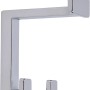 Siro Huthaken 2324, Metall Chrom glänzend, Garderobenhaken mit 3 Aufhängemöglichkeiten.