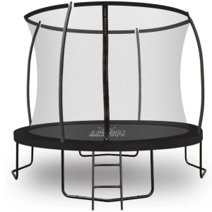 Zero Gravity Trampolin Outdoor 305cm TÜV GS Smartes Klappnetz mit Leiter und Bodenanker