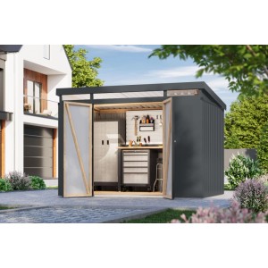 Karibu Metallgerätehaus Neos 3 Anthrazit