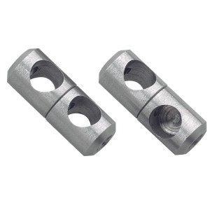 Drehgelenke für senkrechte Rundstäbe, 5 Paar, V2A Edelstahl, Zubehör für Treppengeländer.