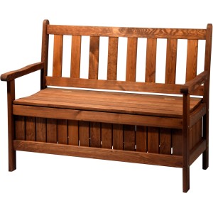 Dobar Gartenbank 2-Sitzer Kiefernholz geölt Braun 89 x 115 x 58 cm FSC®