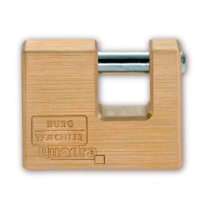 Burg Wächter Quadra 444 50 Vorhangschloss aus Messing mit Stahlbügel für hohe Sicherheit.