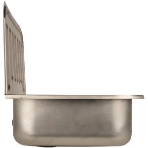 Sanitop-Wingenroth Ausgussbecken, Edelstahl, 50 cm, mit Spritzschutz.