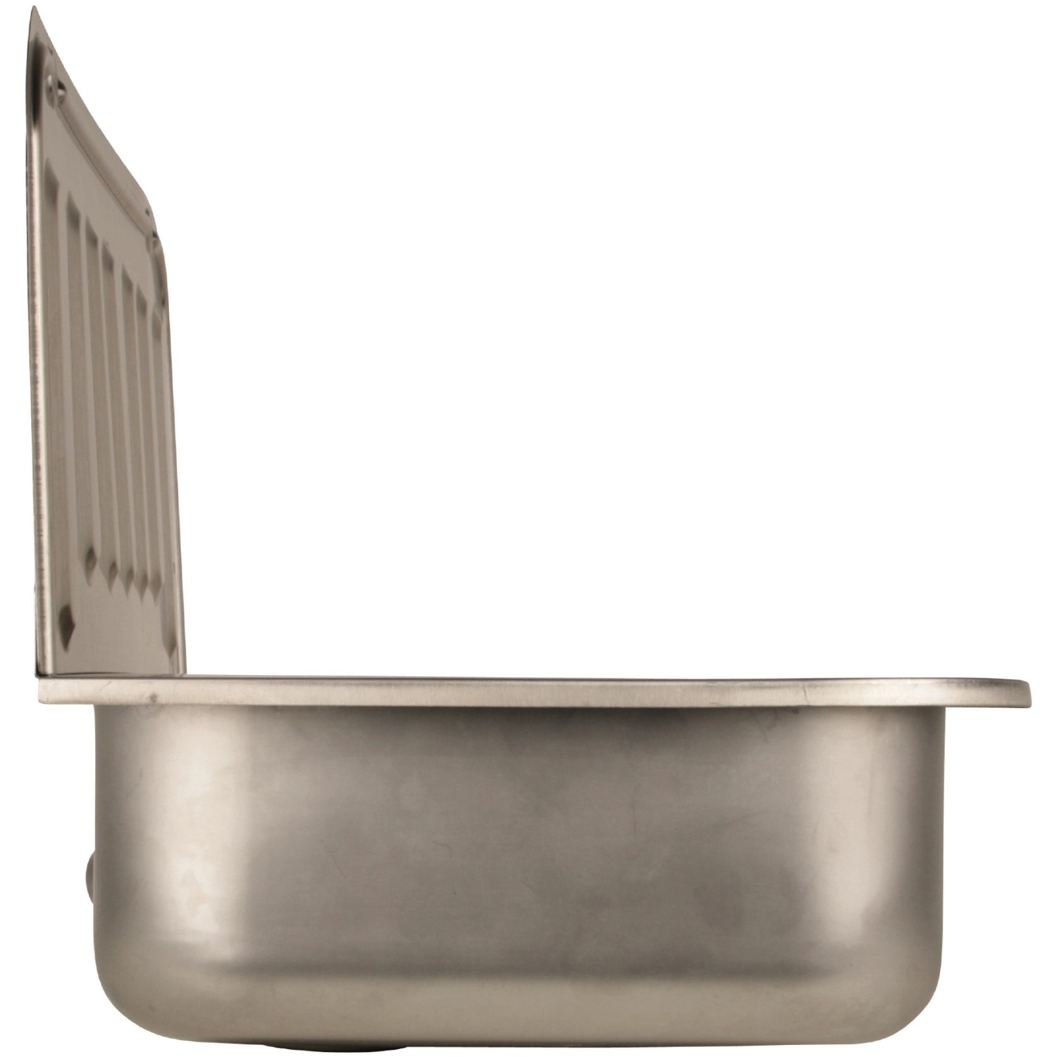 Sanitop-Wingenroth Ausgussbecken, Edelstahl, 50 cm, mit Spritzschutz.