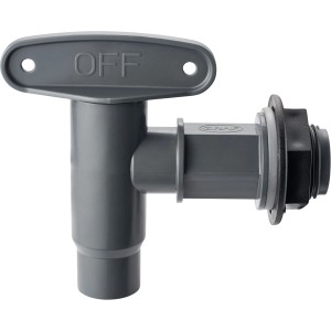 Garantia Auslaufhahn 3/4'' in Graphite Grey für Regentonnen.