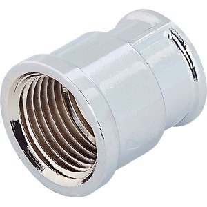 Reduziermuffe aus Messing, 14,9 mm x 18,6 mm, für Gewindefittings in Heizung und Sanitär.