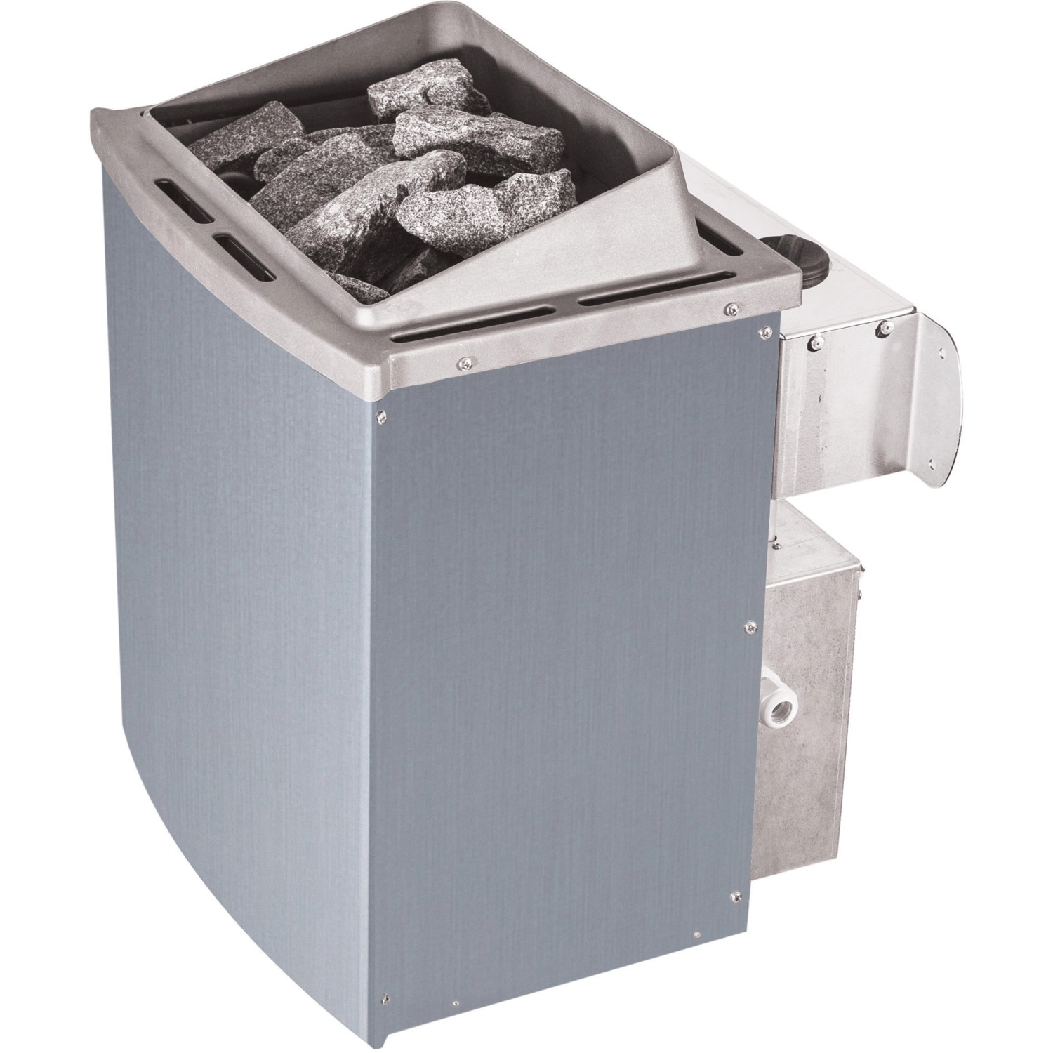 Saunaofen (9 kW) mit Saunasteinen für Karibu Sauna Oulu. Integrierte Steuerung.