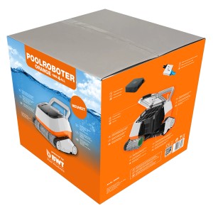 Verpackung des Poolroboters ONE4ALL Orange von BWT Pool Products.