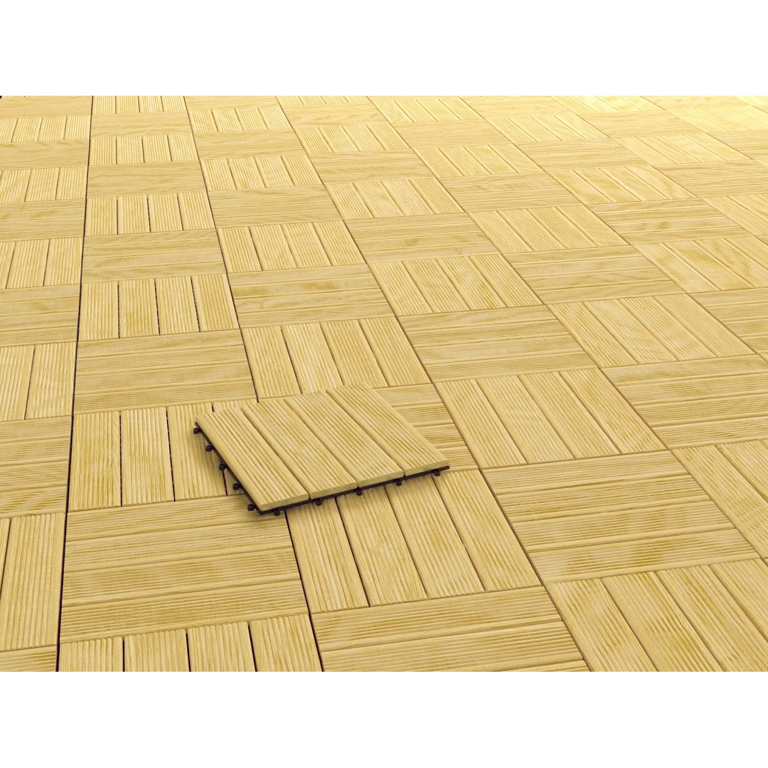 Klickfliese Holz Natur lasiert 2,5 cm x 30 cm x 30 cm 4 Stck FSC kaufen  bei OBI