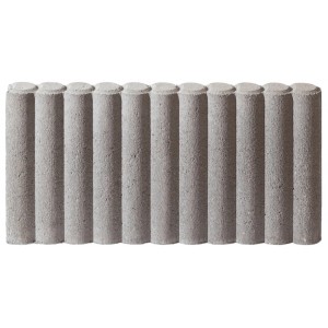 Diephaus Rundpalisaden-Randstein, grau, 50x25x6 cm, für Garten- und Beetbegrenzung.