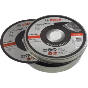 Bosch Trennscheiben 10x125 Inox im Set, Zubehör für Winkelschleifer zur Stahlbearbeitung.