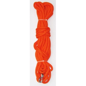 Orange Heim Hunde-Feldleine, 10 m lang, Durchmesser 6 mm. Runde Polypropylen Leine.
