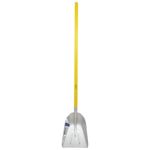 Sonneck Aluschaufel Duox mit gelbem Hartholzstiel, ideal für Garten und Winterdienst.