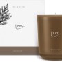 ipuro Duftkerze Classic Cuir, 270g, mit Verpackung. Braunes Glas, Duftrichtung Leder, Vanille und Zedernholz.