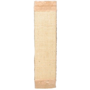 Beiges Jollypaw Kratzbrett mit Sisal und Plüsch, 15x62cm, zum Krallenwetzen für Katzen.