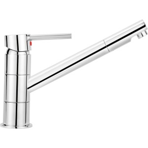 Chrom Küchenarmatur baliv KI-5150, Einhebelmischer mit schwenkbarem Auslauf.