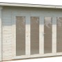 Palmako Ines Holz-Gartenhaus Natur Satteldach Tauchgrundiert 390 cm x 300 cm_5