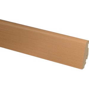 Sockelleiste SU060L in Buche Optik, 19x58x2400 mm, MDF furniert.
