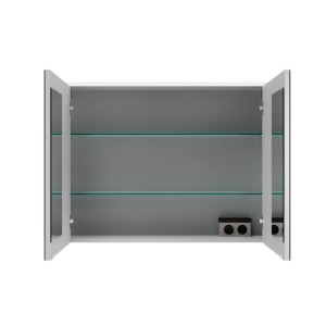 Fackelmann Badmöbel Spiegelschrank B.Round 90 cm Grafit