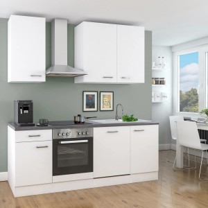 Flex-Well Küchenzeile Joelina 220 cm Weiß