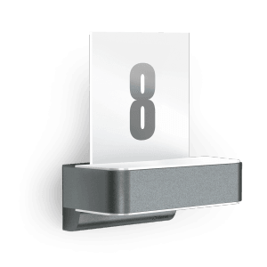 Steinel LED-Außenleuchte L 820 SC Anthrazit mit Hausnummernfeld