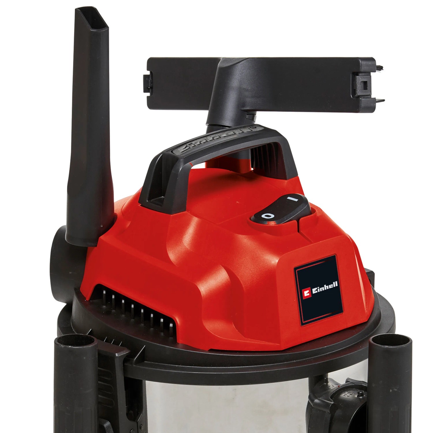 Einhell TC-VC 1820 S Nass-Trockensauger mit Zubehör, rot/silber.