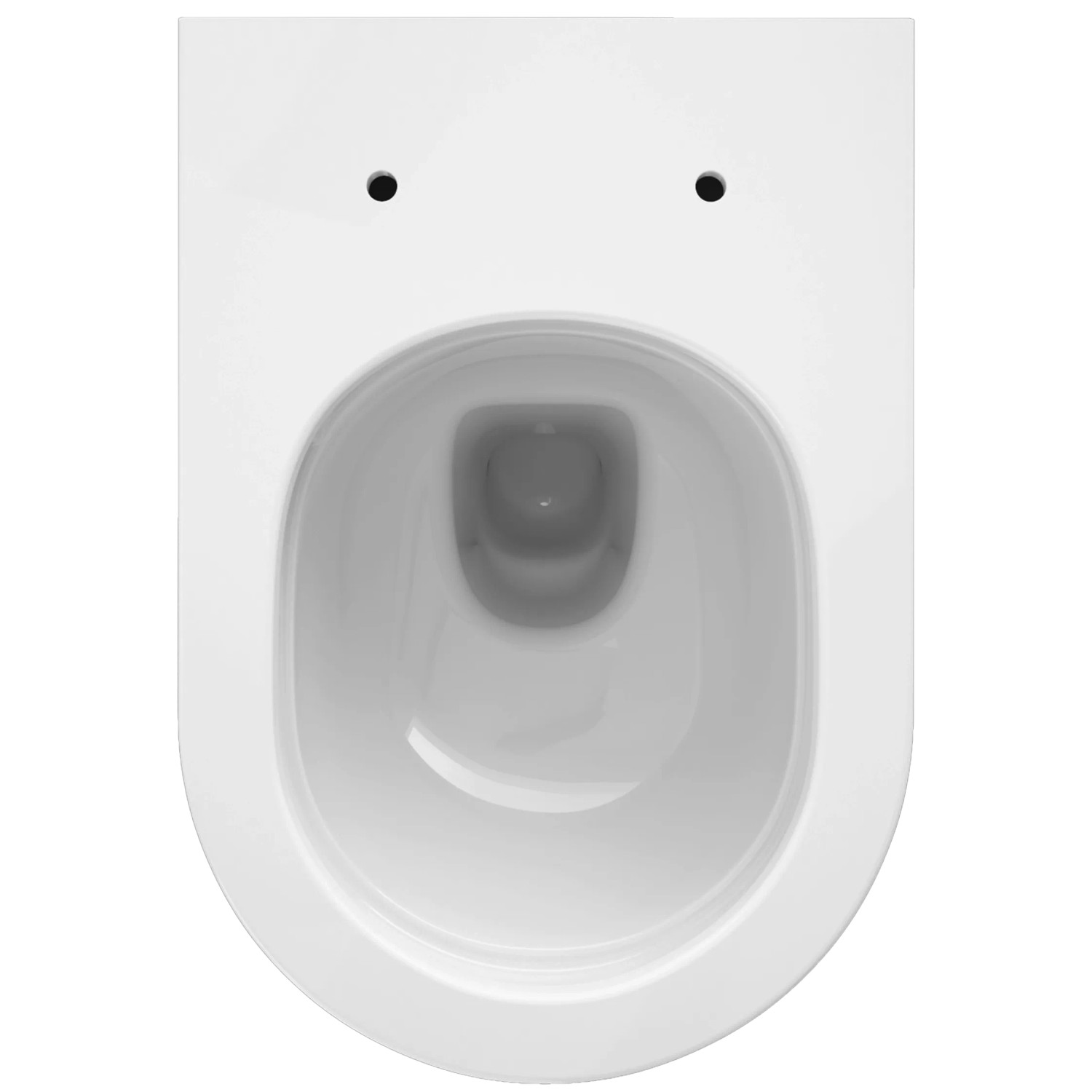 Domberg Wand-WC-Set DB1005 Weiß, randloses WC mit Spülrand, inklusive WC-Sitz