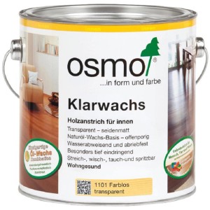 Dose Osmo Klarwachs Farblos 2,5 l für Holzoberflächen im Innenbereich.