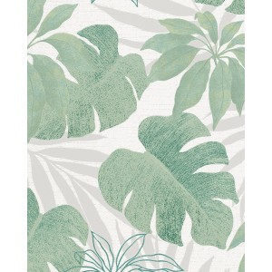 Marburg Vliestapete Avalon mit Dschungel-Motiv in Beige und Grün.