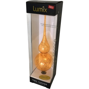 Lumix Christbaumspitze Tree Topper Bernstein warmweiße LED innen
