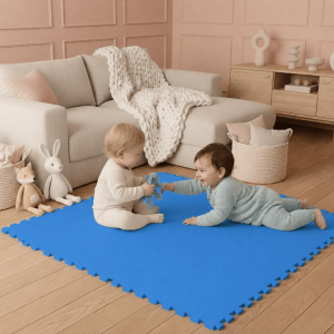 LittleTom Baby & Kinder Puzzlematte 30 x 30 cm 9 Stück Dunkelblau