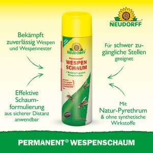 Neudorff Permanent Wespenschaum 500ml: Dose zur Wespenbekämpfung mit Pyrethrum.