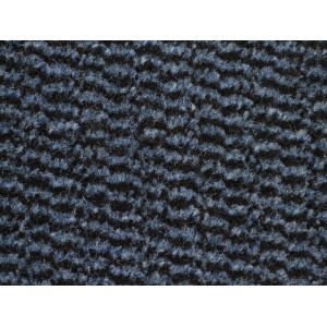 Blauer Teppichläufer Leyla als Meterware, 90 cm breit, aus Polypropylen.