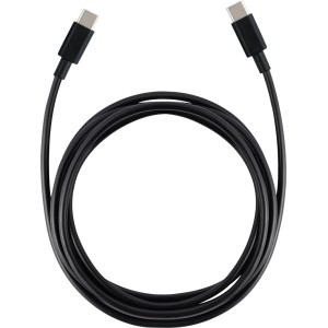 Robustes, schwarzes USB-C auf USB-C Ladekabel, 1,5 m lang, für Computer & Multimedia Geräte.