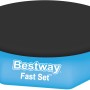 Bestway Abdeckplane für Fast Set Pool Ø 240 cm, schwarz, aus PVC.