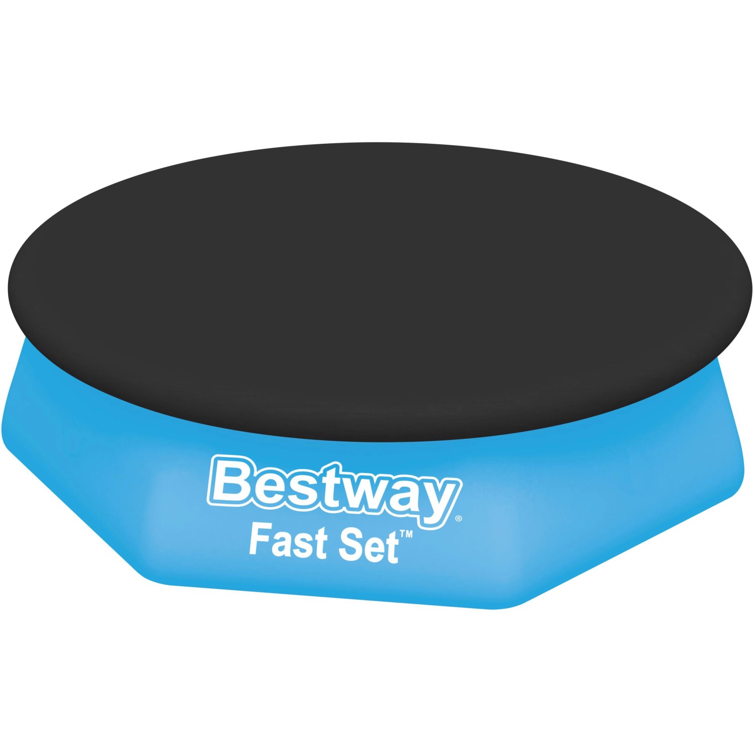 Bestway Abdeckplane für Fast Set Pool Ø 240 cm, schwarz, aus PVC.