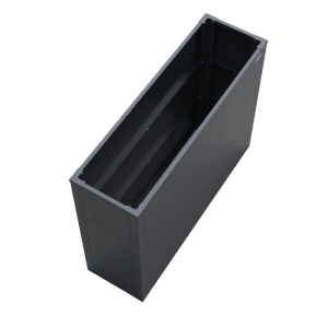 Weka Metall-Hochbeet Gary S, 100x30x77 cm, Anthrazit, stabile Konstruktion für Garten, Terrasse oder Balkon.
