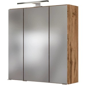 Held Möbel 3D-Spiegelschrank Bari 60 cm Wotaneiche