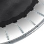 Detailaufnahme Federn und Rahmen vom grünen EXIT Silhouette Bodentrampolin D244cm.