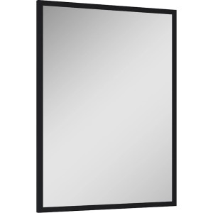 Schwarzer Maximus Spiegel, Universal/Velo, 60x80 cm. Moderner Rahmenspiegel für Bad oder Flur.